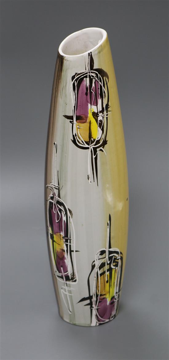 A 1970s French pottery vase height 33cm